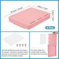 Self-Adhesive Under Desk Drawer Hidden Storage Box Pink Yellow Gray White