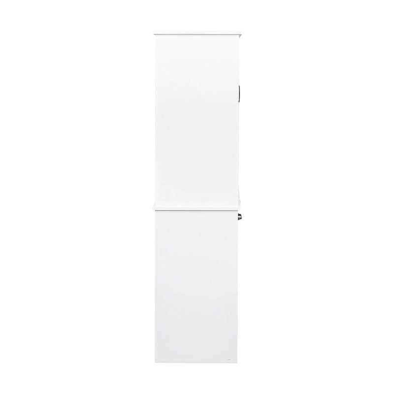Freestanding Bathroom Storage Cabinet with Tilt-Out Hampers White