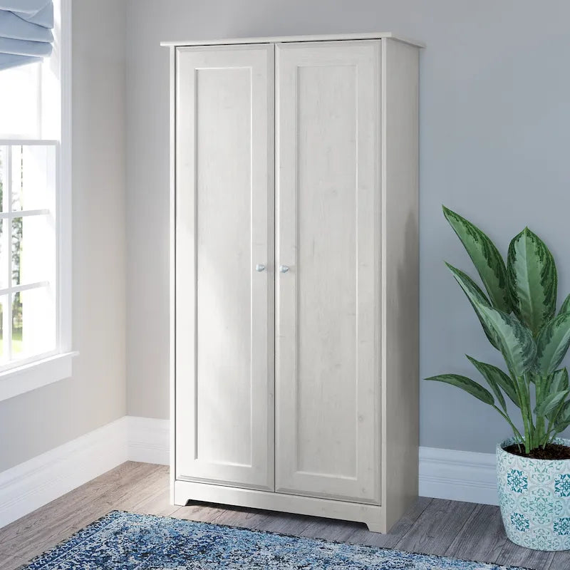Meuble de rangement haut Cabot Espresso Oak avec portes – 31,38 long. x 16,30 larg. x 61,14 haut.