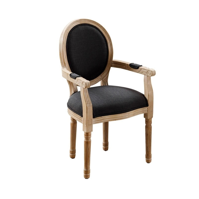 Ensemble de 2 fauteuils de salle à manger en tissu rembourré