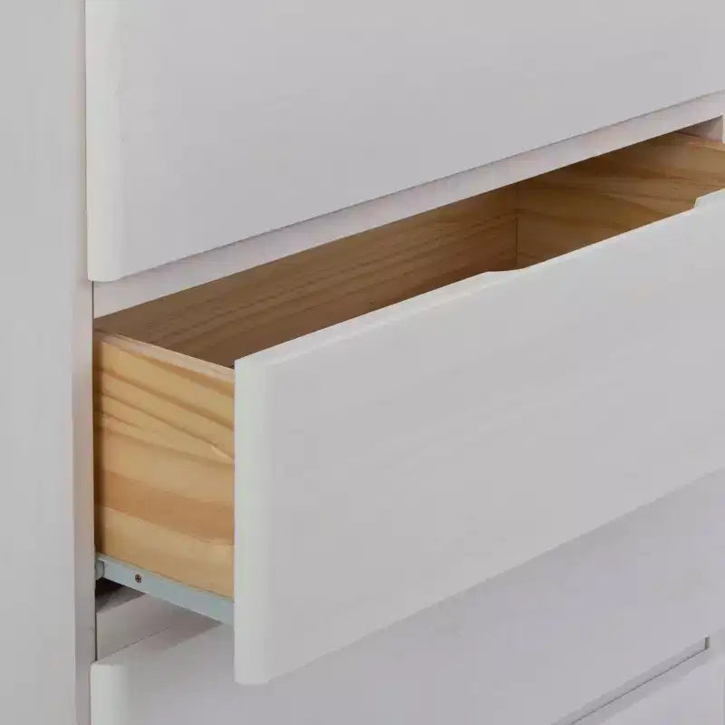 Commode de ferme en bois massif à 6 tiroirs