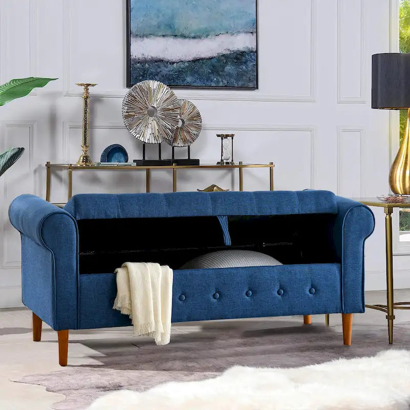 62 Bedroom tufted Button Storage Bench