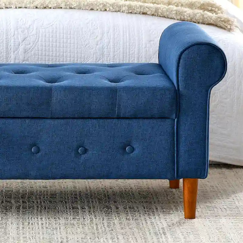 62 Bedroom tufted Button Storage Bench