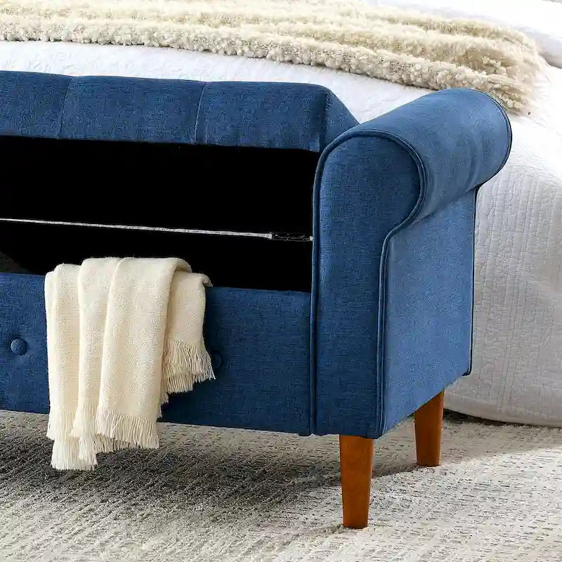 62 Bedroom tufted Button Storage Bench