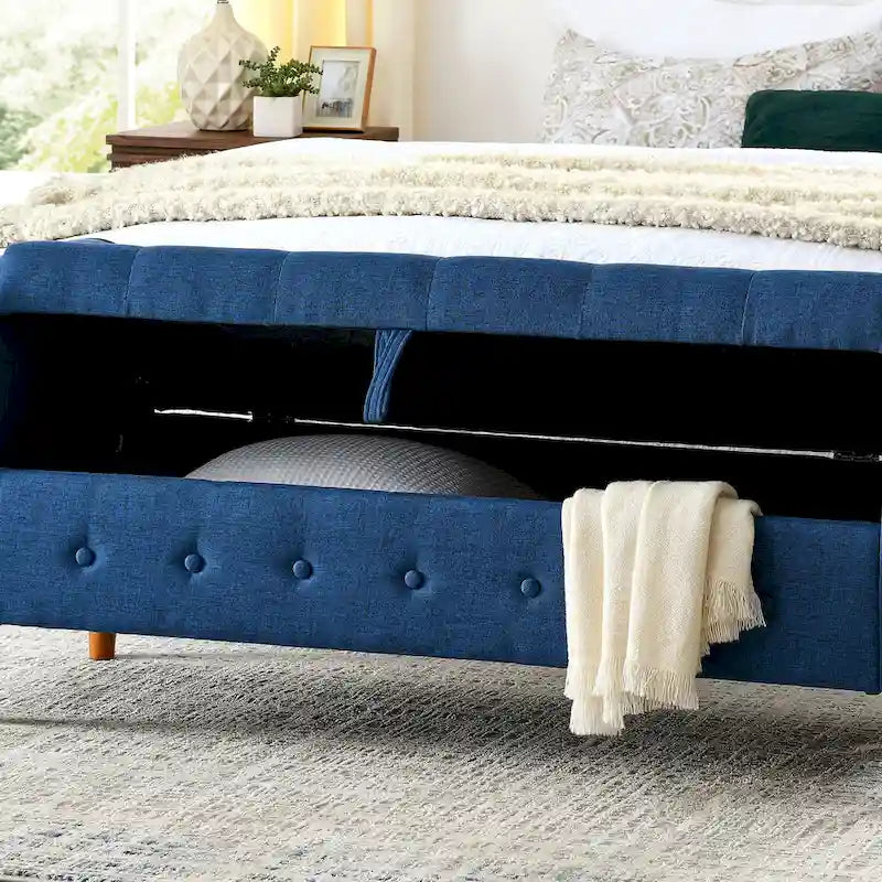 62 Bedroom tufted Button Storage Bench