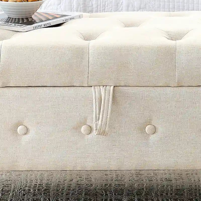 62 Bedroom tufted Button Storage Bench