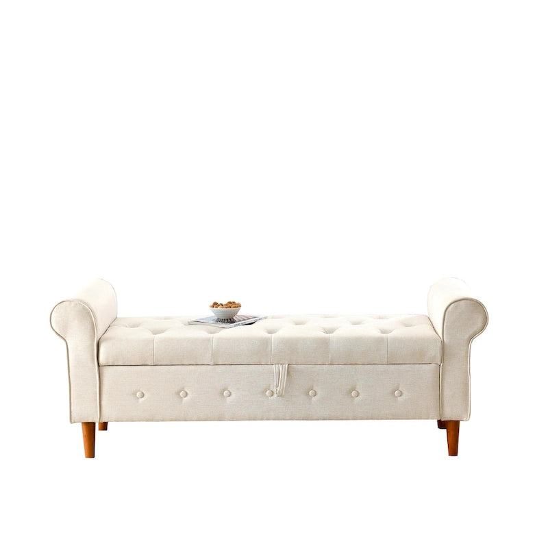 62 Bedroom tufted Button Storage Bench
