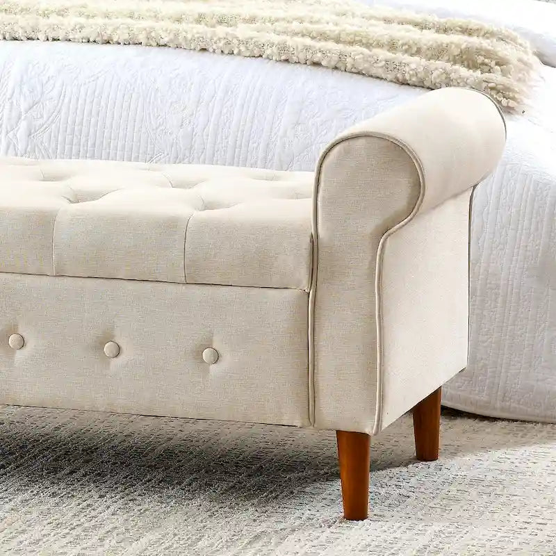 62 Bedroom tufted Button Storage Bench