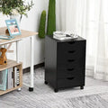 5-Drawer Rolling Storage Cabinet with Wheels and Smooth Glide Drawers