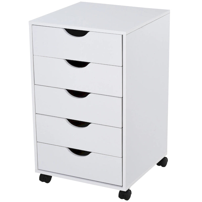 5-Drawer Rolling Storage Cabinet with Wheels and Smooth Glide Drawers