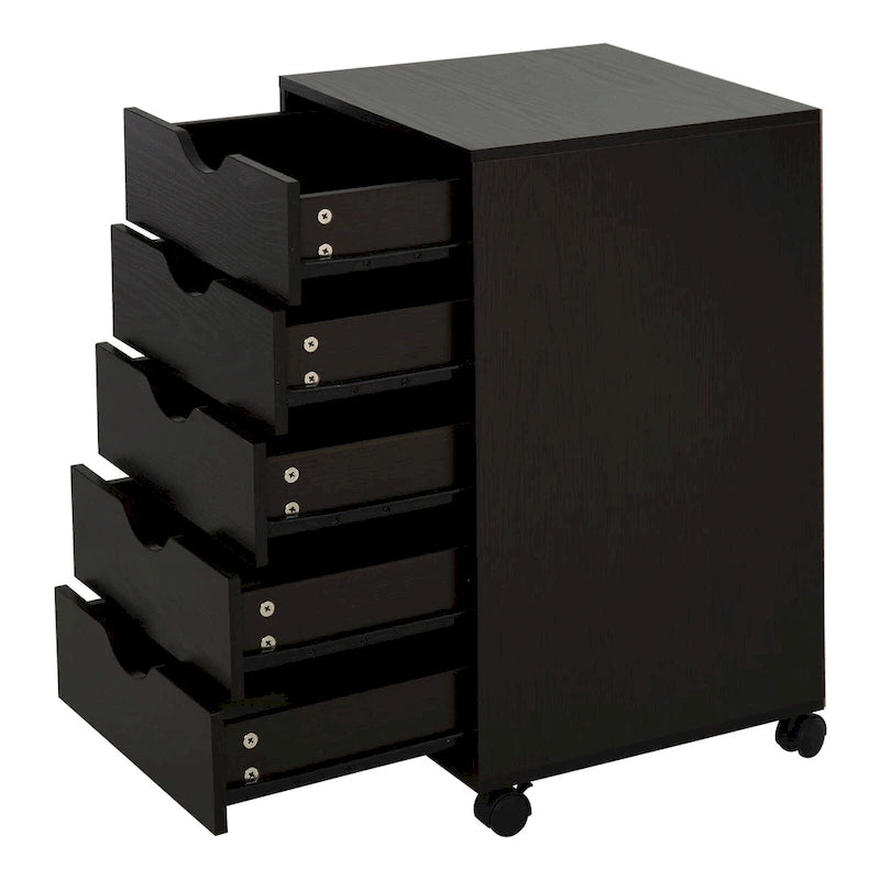 5-Drawer Rolling Storage Cabinet with Wheels and Smooth Glide Drawers