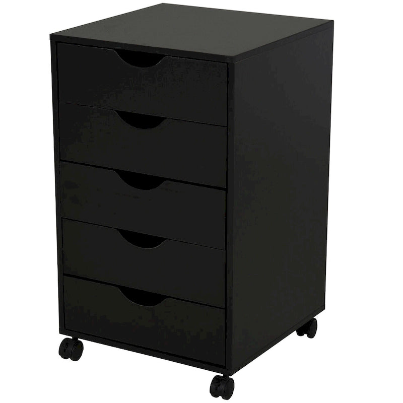 5-Drawer Rolling Storage Cabinet with Wheels and Smooth Glide Drawers