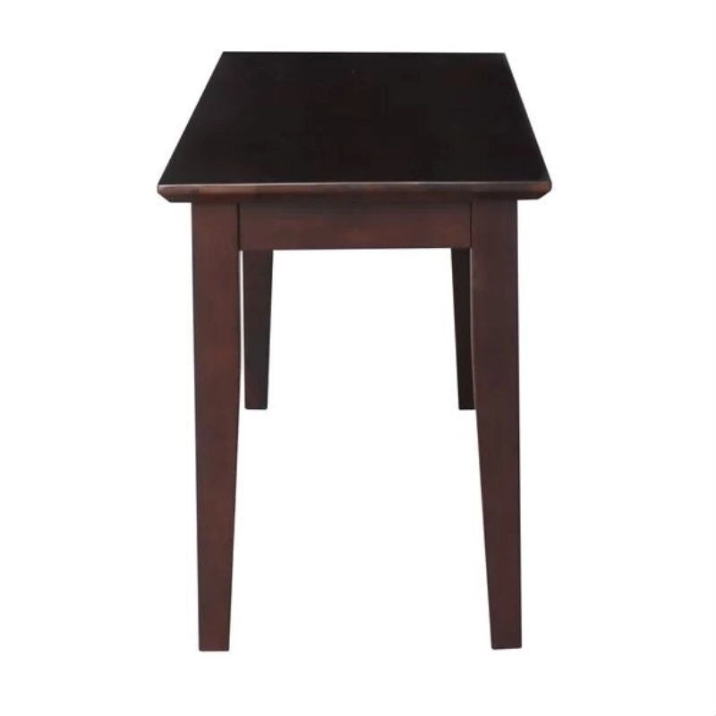 Brown Parawood Entryway Accent Bench with Tapered Legs Java Finish