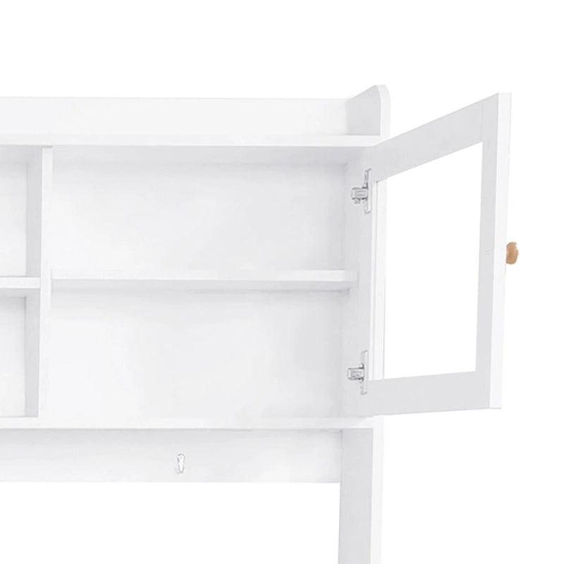 Tall Freestanding Shoe Storage Cabinet with Flip Drawers and Hooks, White & Black
