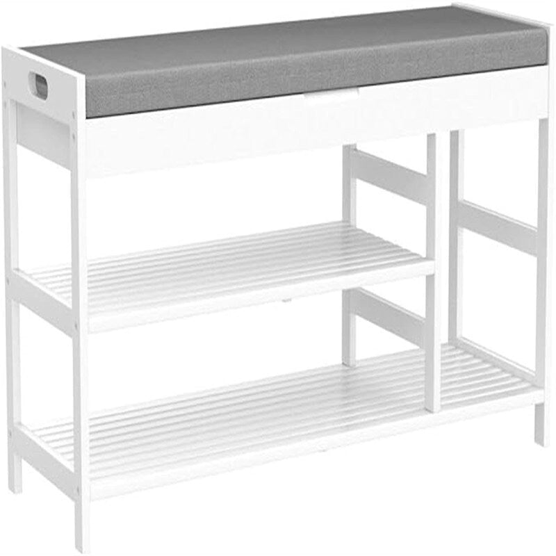 Shoe Bench Rack with Storage - 11.4D x 36W x 19.7H
