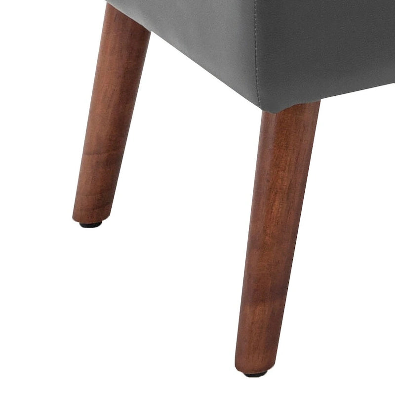 Tufted Faux Leather Flip-Top Storage Ottoman Bench Brown Upholstered