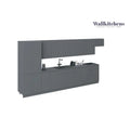 Modern Gray Matte Flat-Panel Kitchen Cabinet with Soft-Close Hinges