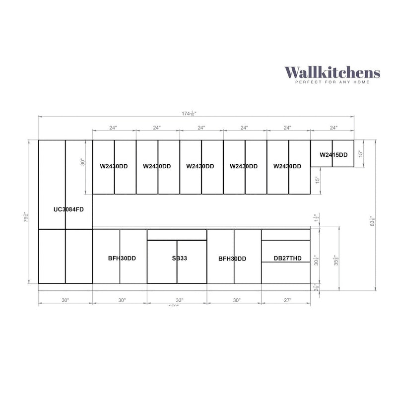 Modern Gray Matte Flat-Panel Kitchen Cabinet with Soft-Close Hinges