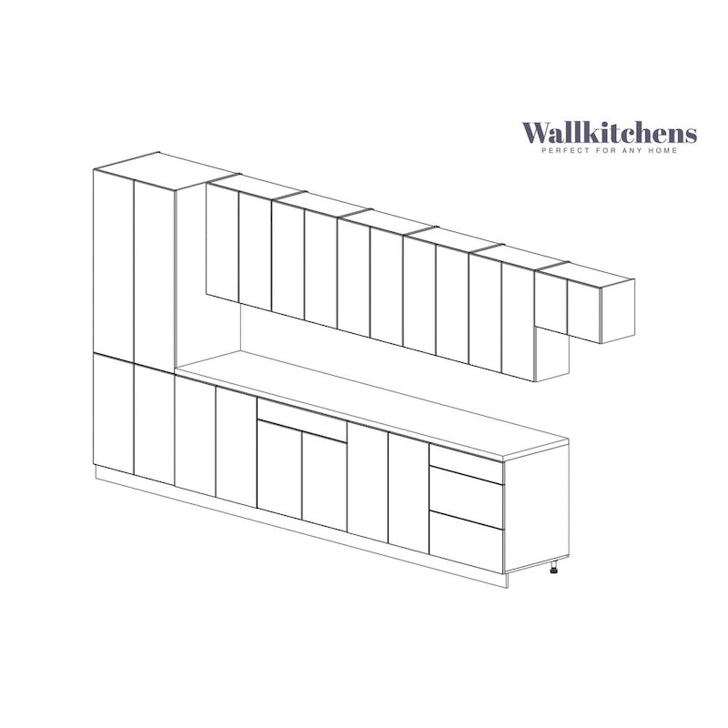 Modern Gray Matte Flat-Panel Kitchen Cabinet with Soft-Close Hinges