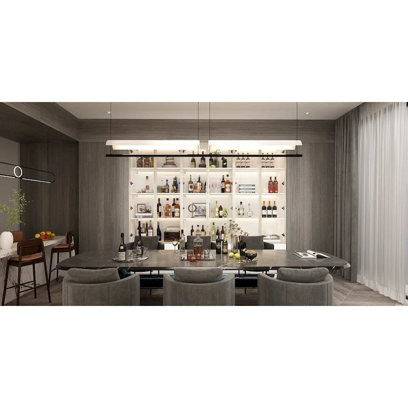 Tall Glass Door Display Cabinet with LED Lighting White Gold