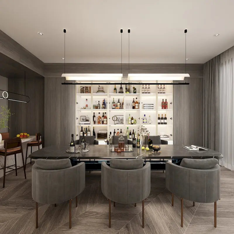 Tall Glass Door Display Cabinet with LED Lighting White Gold