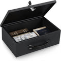Steel Fireproof Security Box with Key Lock and Carry Handle
