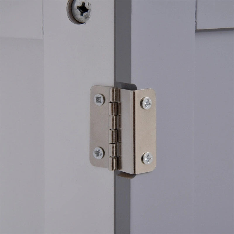 Under Sink Bathroom Storage Cabinet White Gray Double Door MDF
