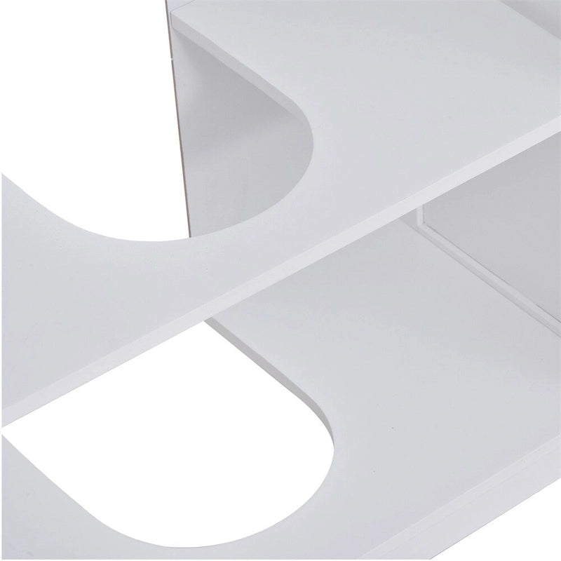 Under Sink Bathroom Storage Cabinet White Gray Double Door MDF
