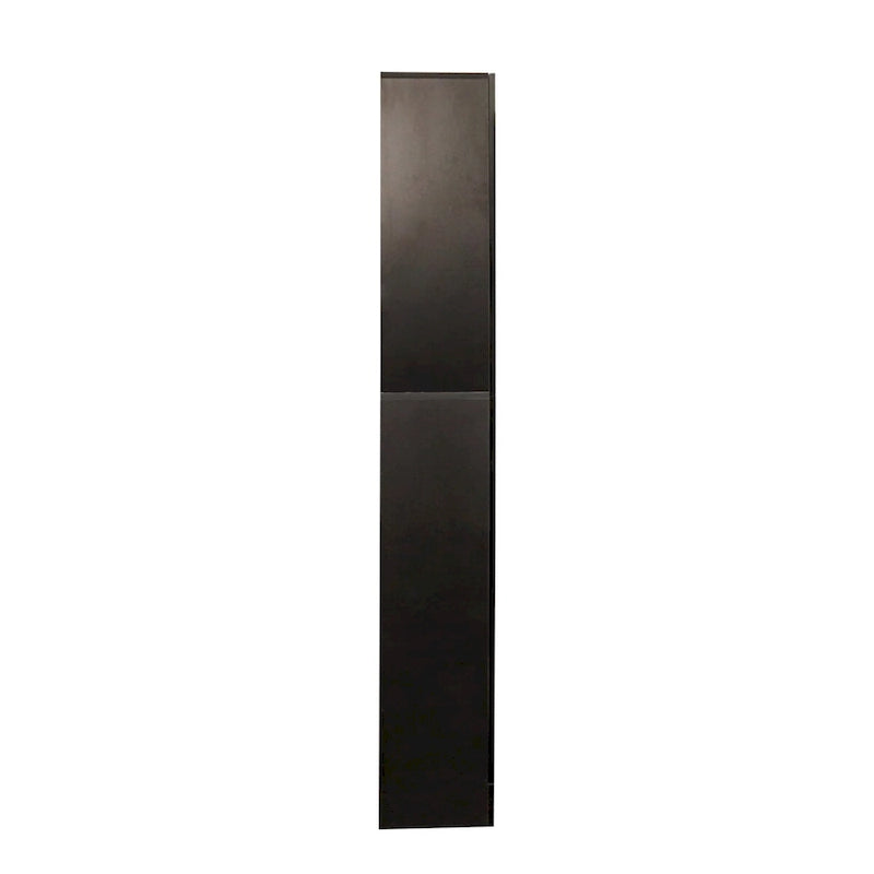 Slim Tall Freestanding Storage Cabinet with Fixed Shelves Black White