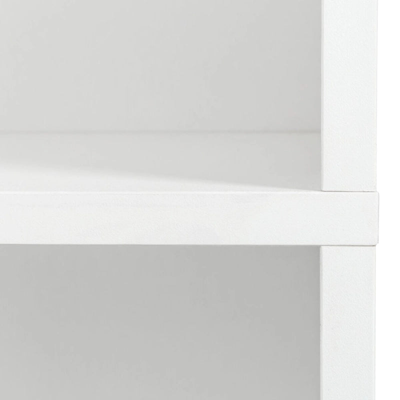 Slim Tall Freestanding Storage Cabinet with Fixed Shelves Black White