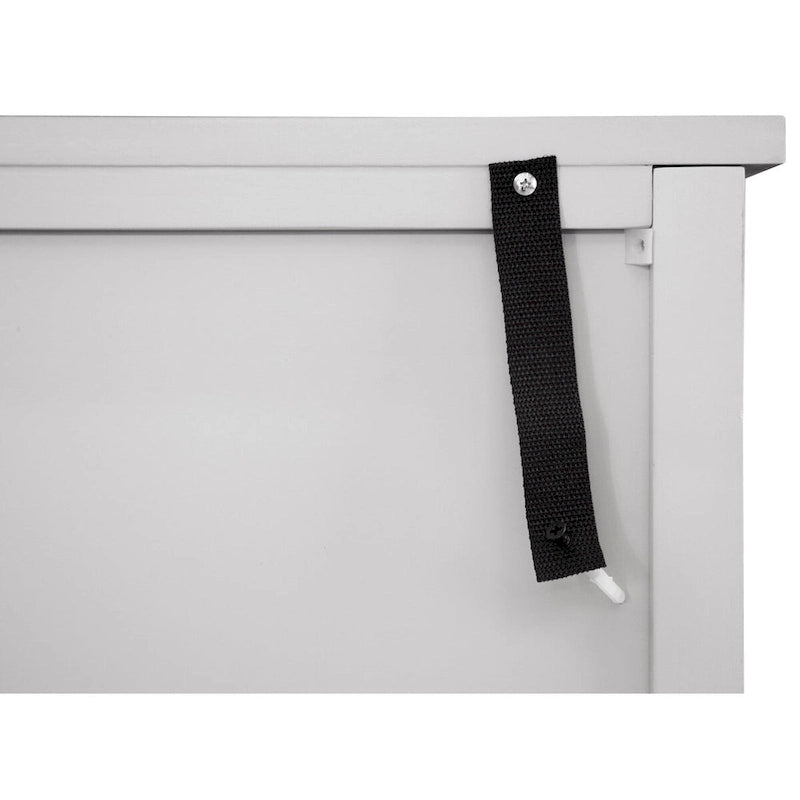 Light Grey Carved Floral 2-Door Storage Cabinet with Adjustable Shelves
